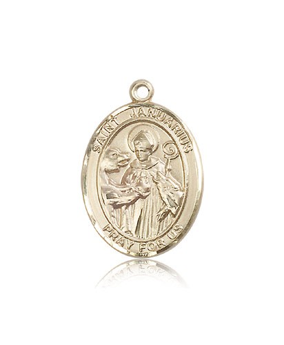 St. Januarius Medal, 14 Karat Gold, Large - 14 KT Yellow Gold