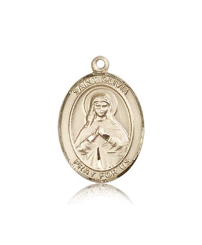 St. Olivia Medal, 14 Karat Gold, Large - 14 KT Yellow Gold