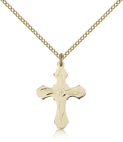 Cross Pendant, Gold Filled - Gold-tone