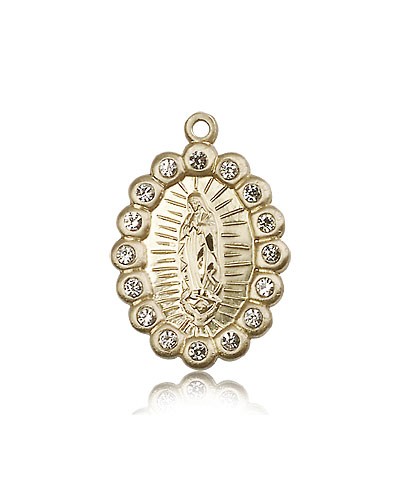 Our Lady of Guadalupe Medal, 14 Karat Gold - 14 KT Yellow Gold