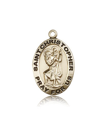 St. Christopher Medal, 14 Karat Gold - 14 KT Yellow Gold