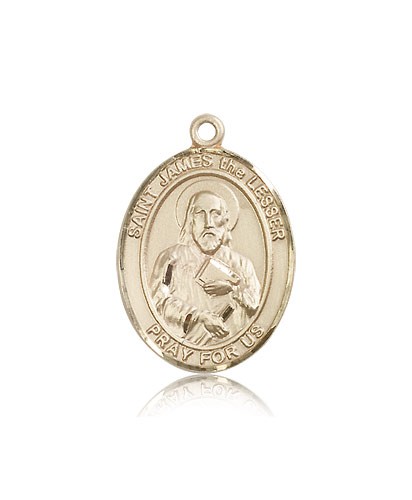St. James the Lesser Medal, 14 Karat Gold, Large - 14 KT Yellow Gold