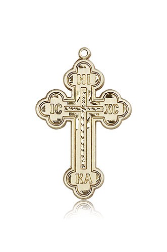 Cross Pendant, 14 Karat Gold - 14 KT Yellow Gold