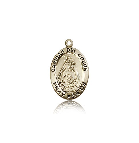 Caridad Del Cobre Medal, 14 Karat Gold - 14 KT Yellow Gold