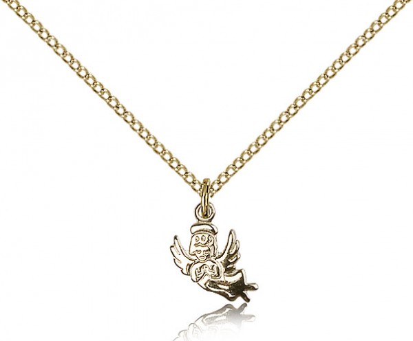 Angel Medal, Gold Filled - Gold-tone