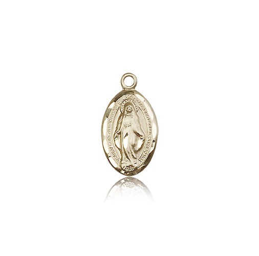 Miraculous Medal, 14 Karat Gold - 14 KT Yellow Gold