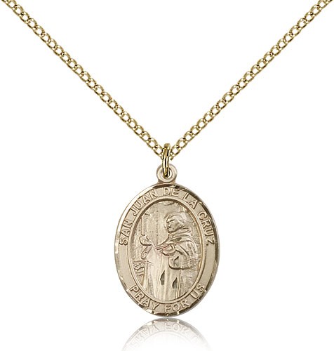 San Juan De La Cruz Medal, Gold Filled, Medium - Gold-tone