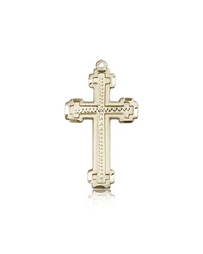 Cross Pendant, 14 Karat Gold - 14 KT Yellow Gold