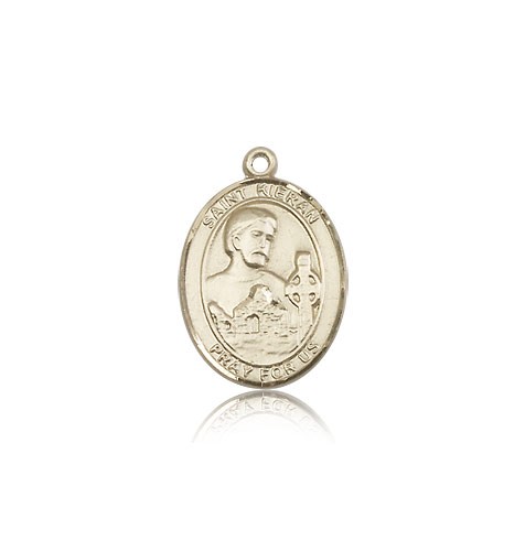 St. Kieran Medal, 14 Karat Gold, Medium - 14 KT Yellow Gold