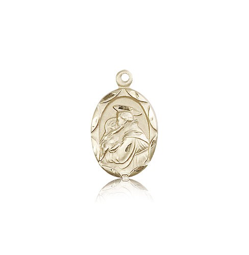 St. Anthony of Padua Medal, 14 Karat Gold - 14 KT Yellow Gold