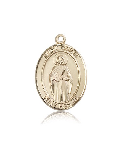 St. Odilia Medal, 14 Karat Gold, Large - 14 KT Yellow Gold
