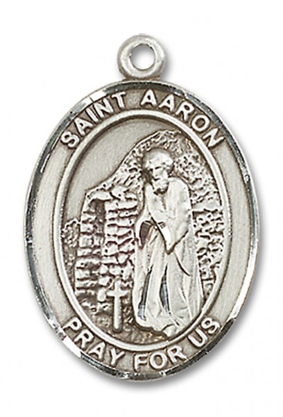 St. Aaron Medal, Sterling Silver, Large - No Chain