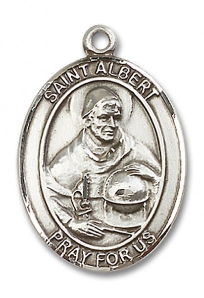 St. Albert the Great Medal, Sterling Silver, Large - No Chain