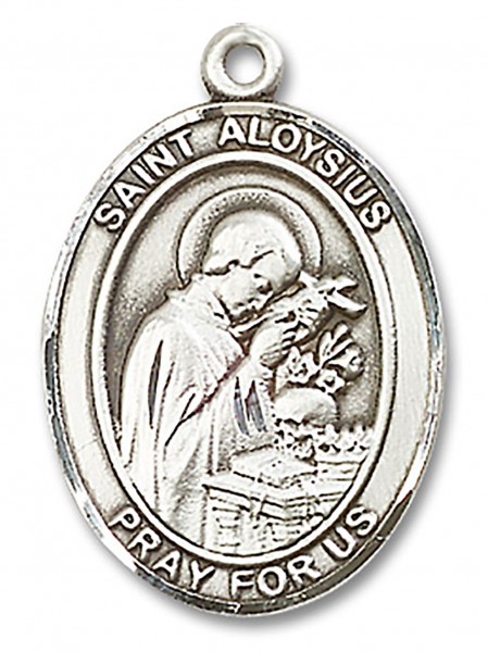 St. Aloysius Gonzaga Medal, Sterling Silver, Large - No Chain