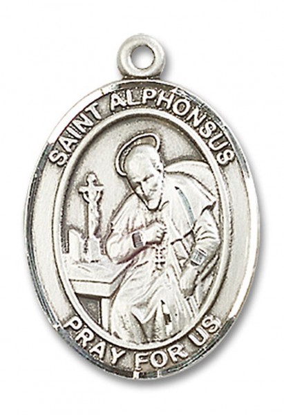 St. Alphonsus Medal, Sterling Silver, Large - No Chain