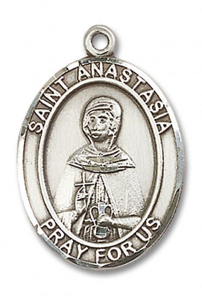 St. Anastasia Medal, Sterling Silver, Large - No Chain