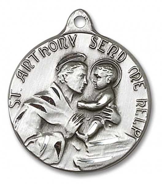 St. Anthony Medal, Sterling Silver - No Chain