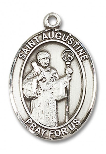 St. Augustine Medal, Sterling Silver, Large - No Chain