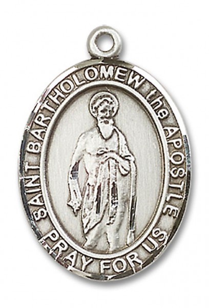 St. Bartholomew the Apostle Medal, Sterling Silver, Large - No Chain