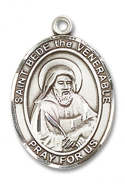 St. Bede the Venerable Medal, Sterling Silver, Large - No Chain