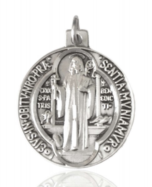 St. Benedict Medal, Sterling Silver - No Chain