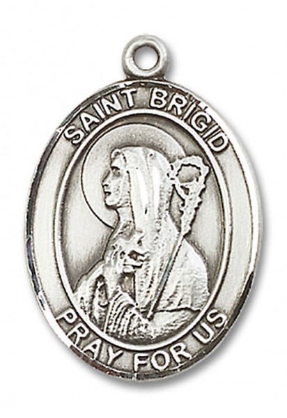 St. Brigid of Ireland Medal, Sterling Silver, Large - No Chain