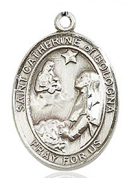 St. Catherine of Bologna Medal, Sterling Silver, Large - No Chain