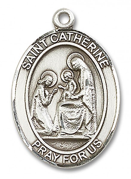 St. Catherine of Siena Medal, Sterling Silver, Large - No Chain