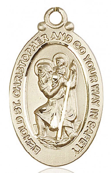 St. Christopher Medal, Gold Filled - No Chain