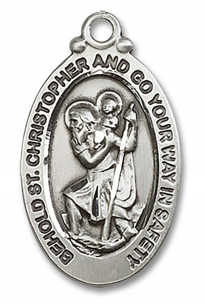 St. Christopher Medal, Sterling Silver - No Chain