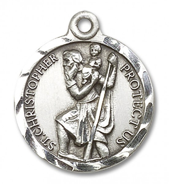 St. Christopher Medal, Sterling Silver - No Chain