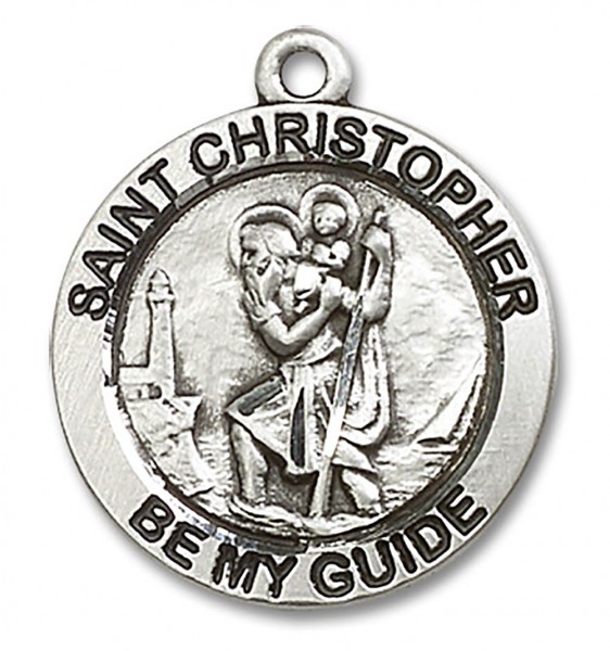 St. Christopher Medal, Sterling Silver - No Chain