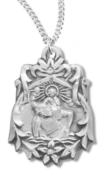 Women's 9ct Gold Diamond-Cut St Christopher Pendant – Bijou Jewellery