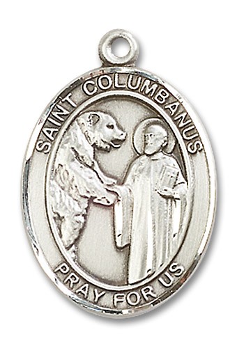 St. Columbanus Medal, Sterling Silver, Large - No Chain