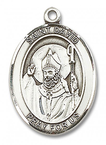 St. David of Wales Medal, Sterling Silver, Large - No Chain
