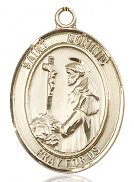 St. Dominic De Guzman Medal, Gold Filled, Large - No Chain