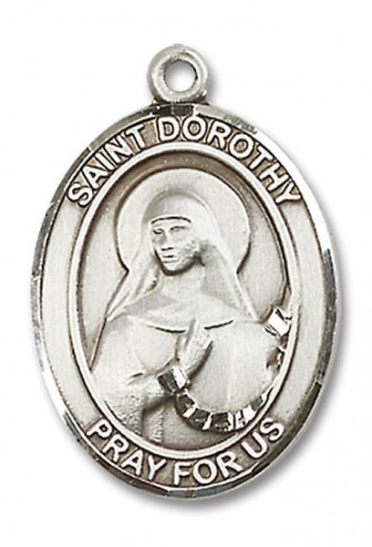 St. Dorothy Medal, Sterling Silver, Large - No Chain