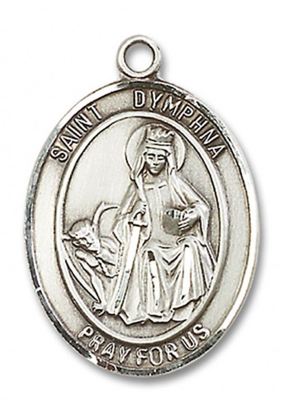 St. Dymphna Medal, Sterling Silver, Large - No Chain