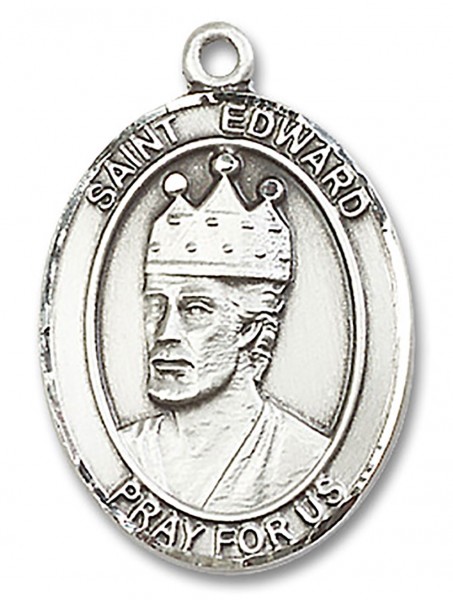 St. Edward the Confessor Medal, Sterling Silver, Large - No Chain