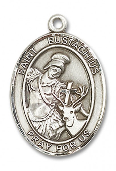 St. Eustachius Medal, Sterling Silver, Large - No Chain