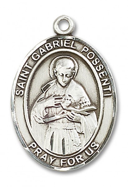 St. Gabriel Possenti Medal, Sterling Silver, Large - No Chain