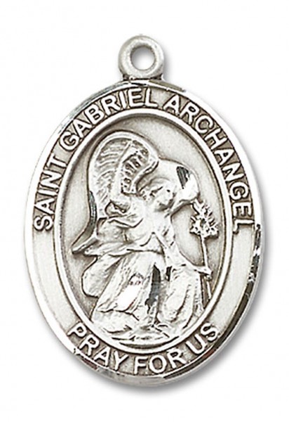 St. Gabriel the Archangel Medal, Sterling Silver, Large - No Chain