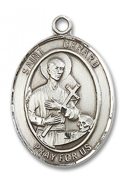 St. Gerard Majella Medal, Sterling Silver, Large - No Chain