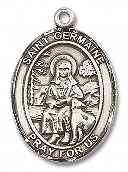 St. Germaine Cousin Medal, Sterling Silver, Large - No Chain