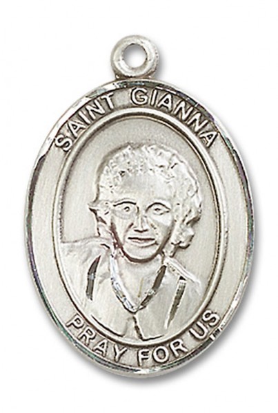 St. Gianna Medal, Sterling Silver, Large - No Chain