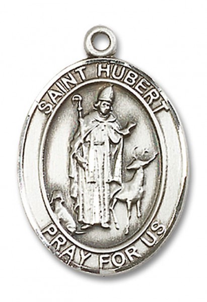 St. Hubert of Liege Medal, Sterling Silver, Large - No Chain