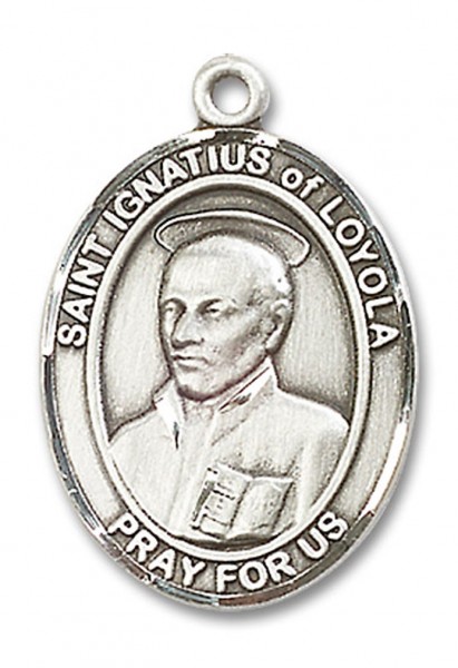 St. Ignatius of Loyola Medal, Sterling Silver, Large - No Chain