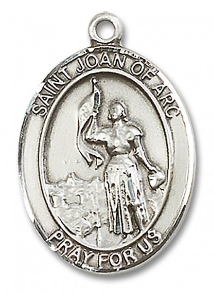 St. Joan of Arc Medal, Sterling Silver, Large - No Chain