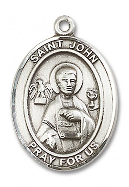 St. John the Apostle Medal, Sterling Silver, Large - No Chain