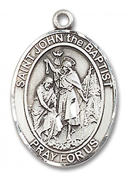 St. John the Baptist Medal, Sterling Silver, Large - No Chain